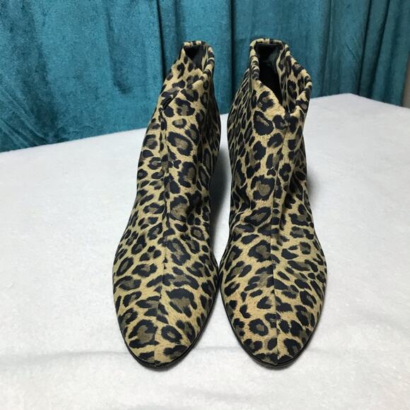 Thierry Rabotin Ella leopard fabric booties with suede heels 36 made in Italy - Picture 2 of 14